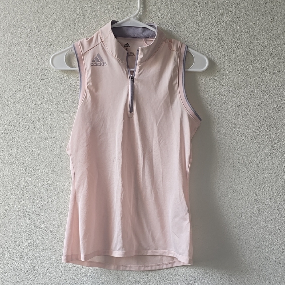 Adidas Pink Fitted Sleeveless Tank Top